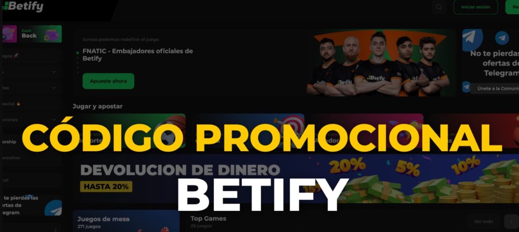 codigos promocional betify.